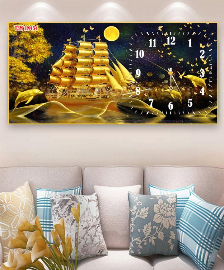 Tranh đồng hồ khổ ngang Tranh đồng hồ khổ ngang